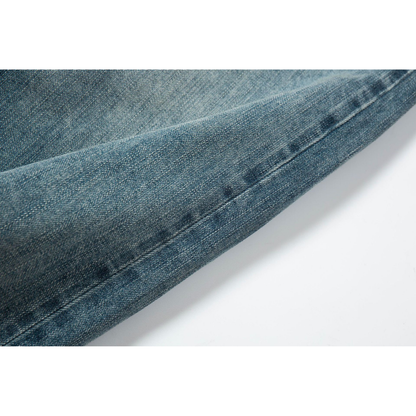 赤耳セルビッジ ワイドルーズデニム WASHED