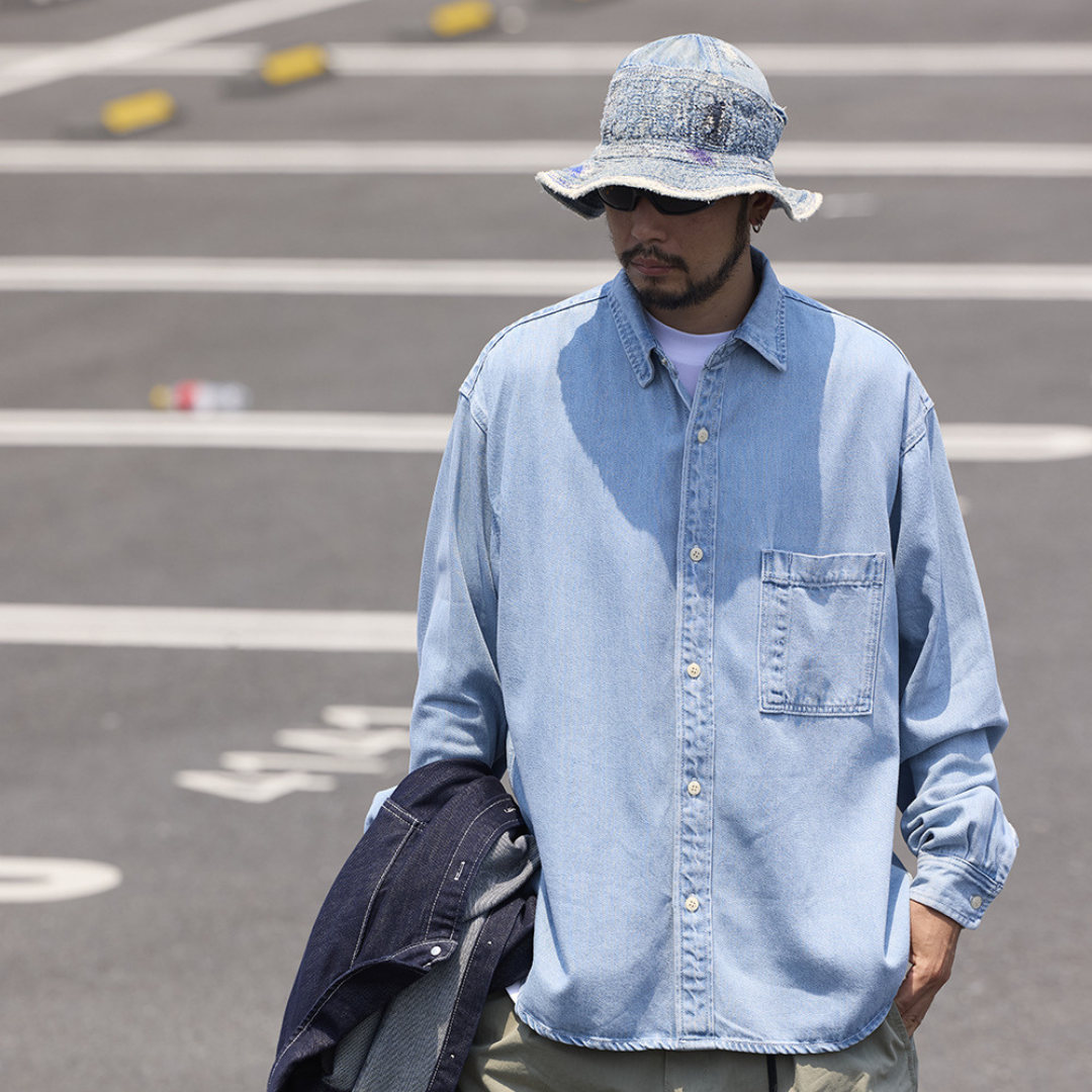 ボタニカルデニムシャツHeavy & Soft FEEL Denim Shirt