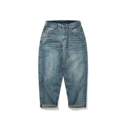 赤耳セルビッジ ワイドルーズデニム WASHED