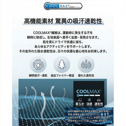 COOLMAX  Drawcord Polo / ゆったり巾着半袖ポロシャツ 吸湿発散