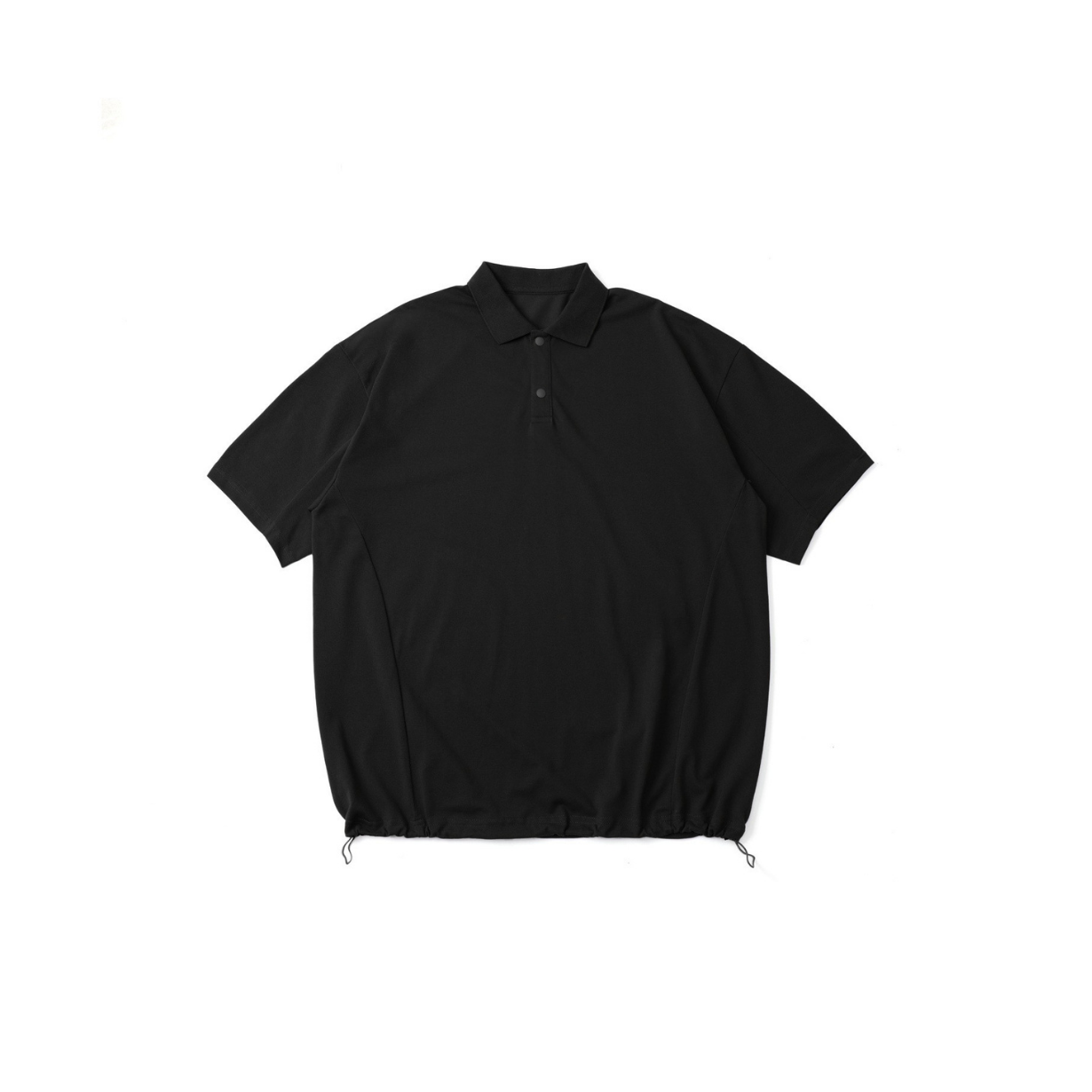 COOLMAX  Drawcord Polo / ゆったり巾着半袖ポロシャツ 吸湿発散