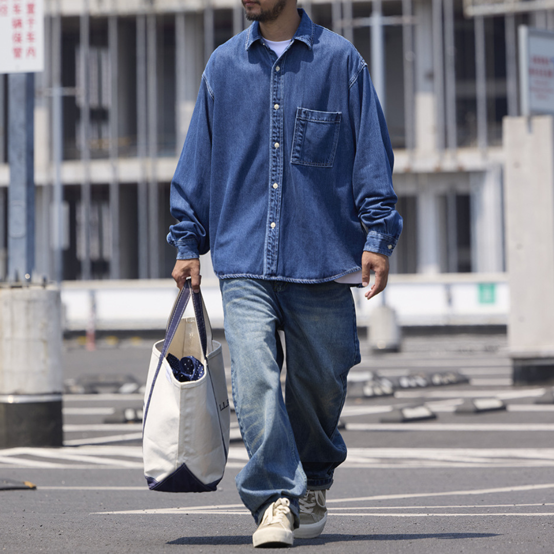 ボタニカルデニムシャツHeavy & Soft FEEL Denim Shirt