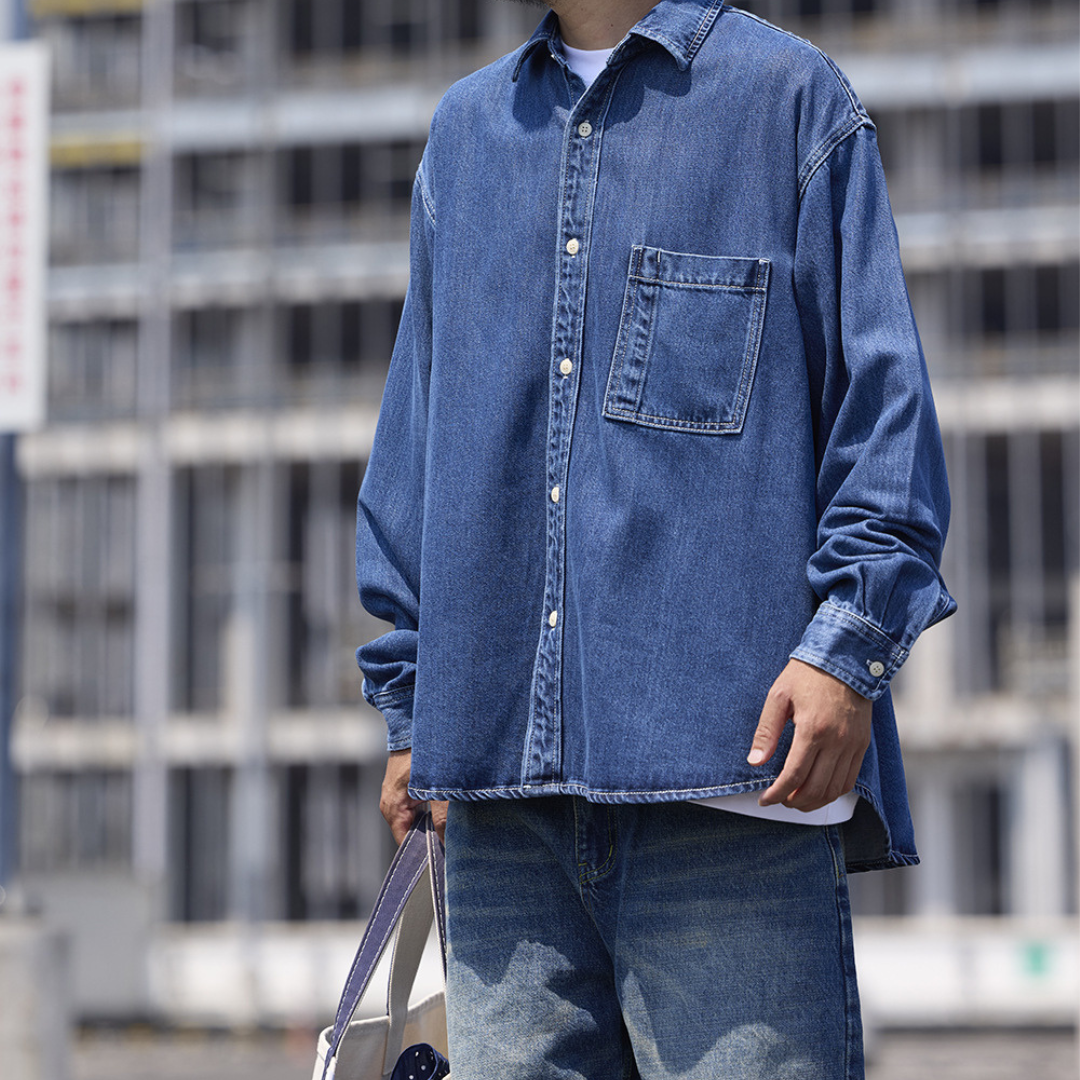 ボタニカルデニムシャツHeavy & Soft FEEL Denim Shirt
