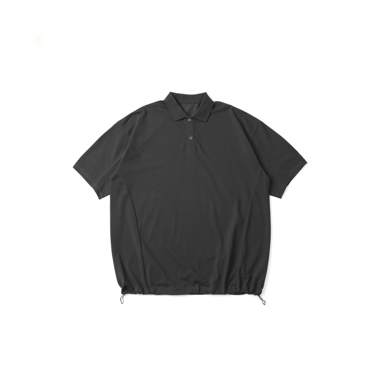 COOLMAX  Drawcord Polo / ゆったり巾着半袖ポロシャツ 吸湿発散