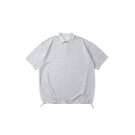 COOLMAX  Drawcord Polo / ゆったり巾着半袖ポロシャツ 吸湿発散