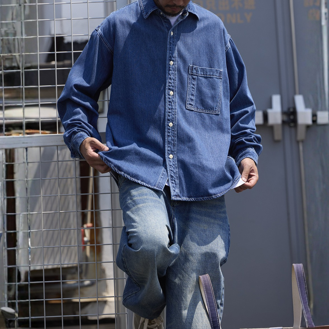 ボタニカルデニムシャツHeavy & Soft FEEL Denim Shirt