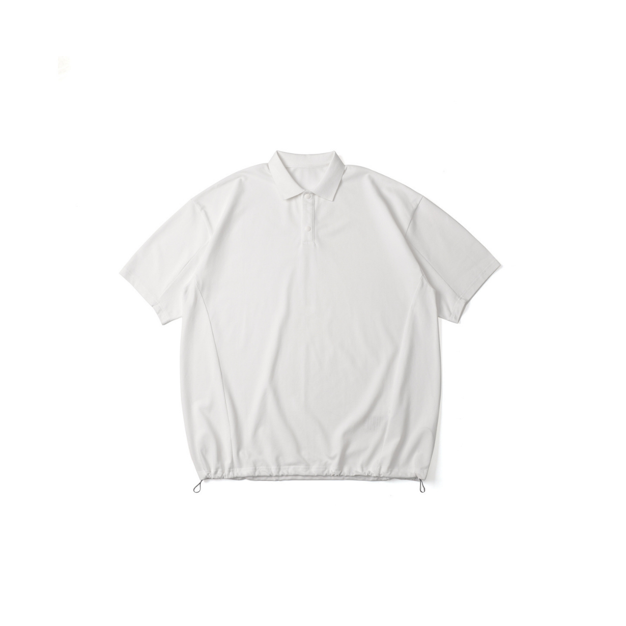 COOLMAX  Drawcord Polo / ゆったり巾着半袖ポロシャツ 吸湿発散