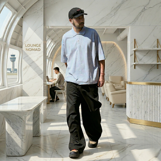 COOLMAX  Drawcord Polo / ゆったり巾着半袖ポロシャツ 吸湿発散