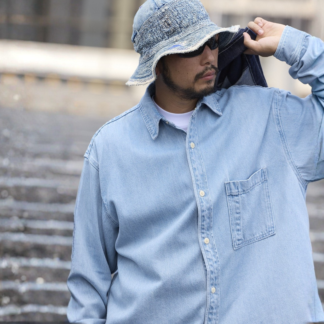 ボタニカルデニムシャツHeavy & Soft FEEL Denim Shirt
