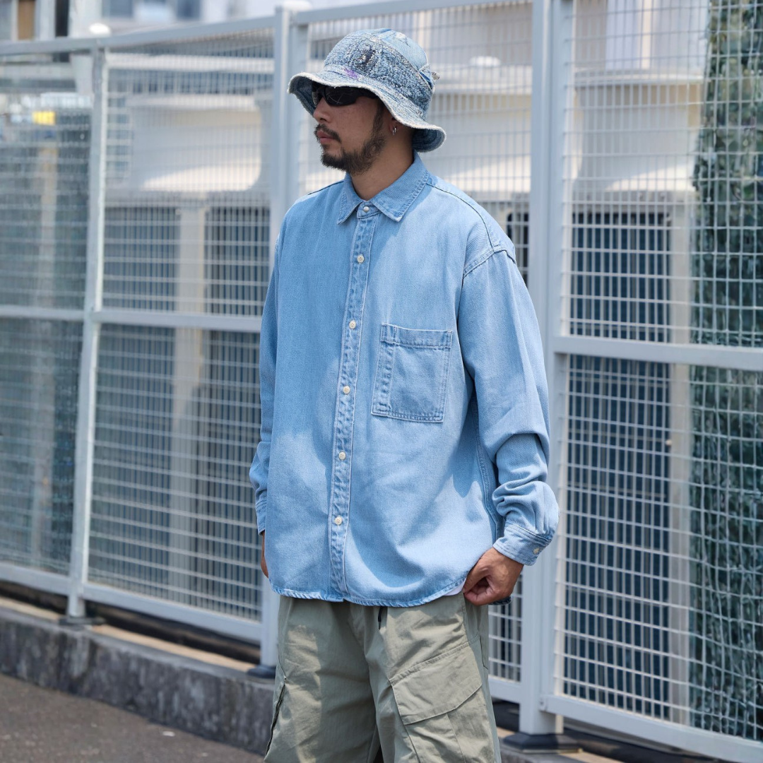 ボタニカルデニムシャツHeavy & Soft FEEL Denim Shirt