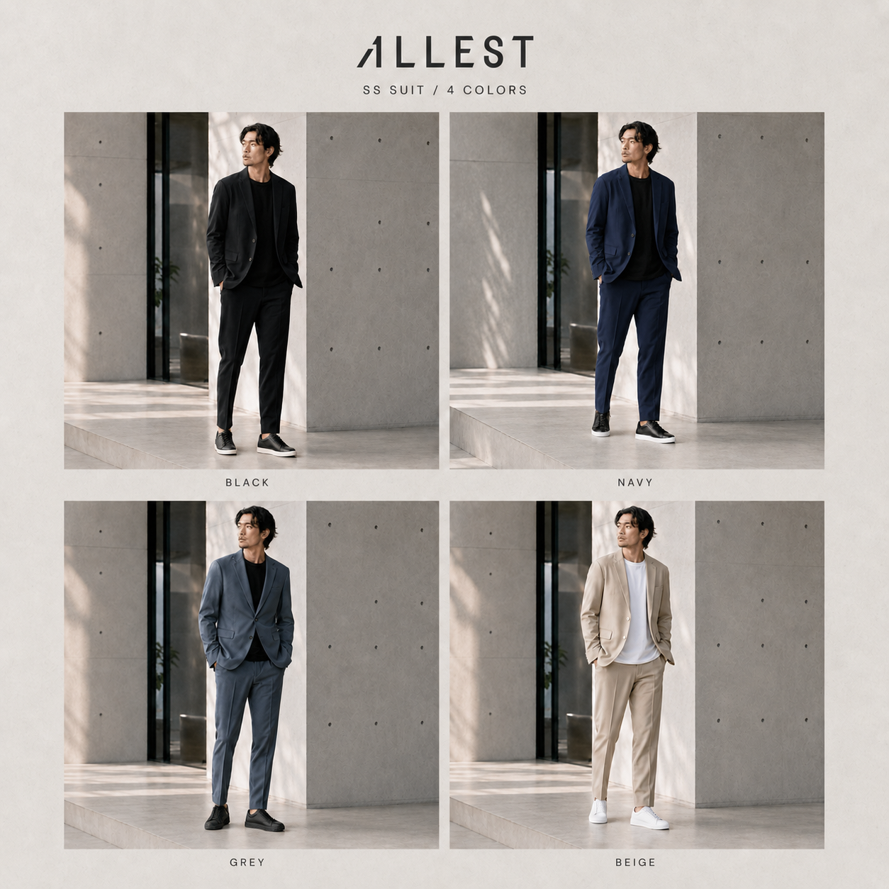 ALLEST SS Sustainable Suit WABI 洗える BotanicalTech® 春夏スーツ