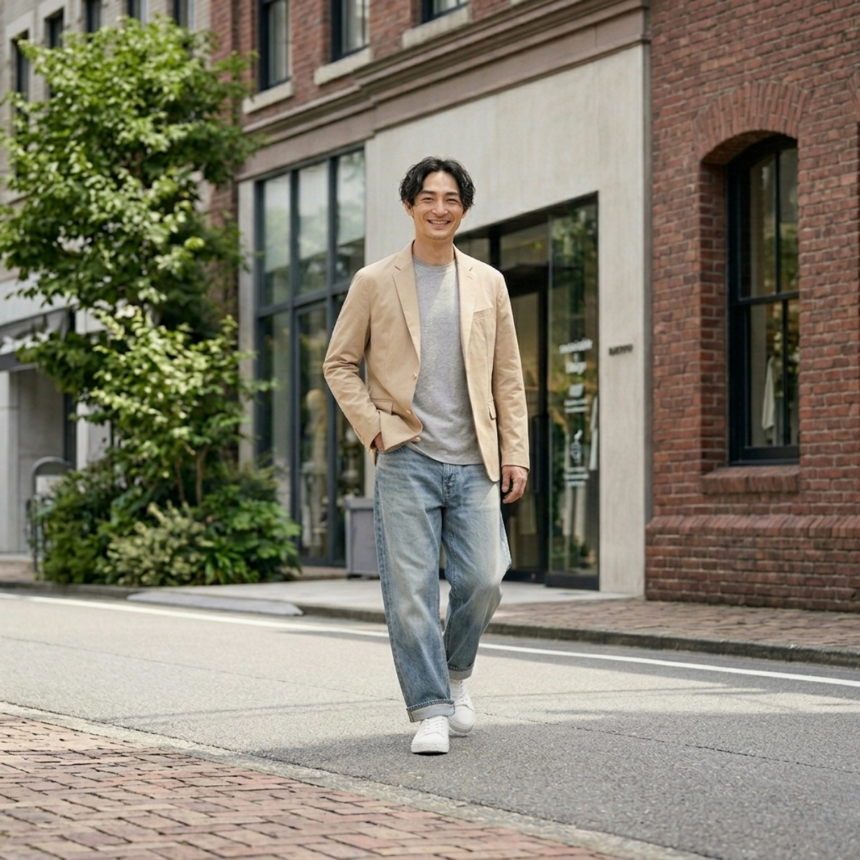 赤耳セルビッジ ワイドルーズデニム WASHED