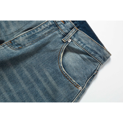 赤耳セルビッジ ワイドルーズデニム WASHED