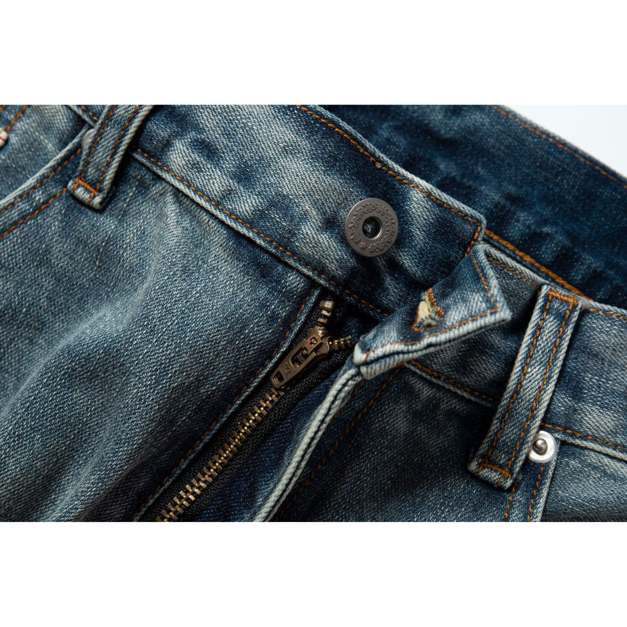 赤耳セルビッジ ワイドルーズデニム WASHED