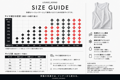 AirCore Ventilation Tank｜シャツの中に、風の通り道を